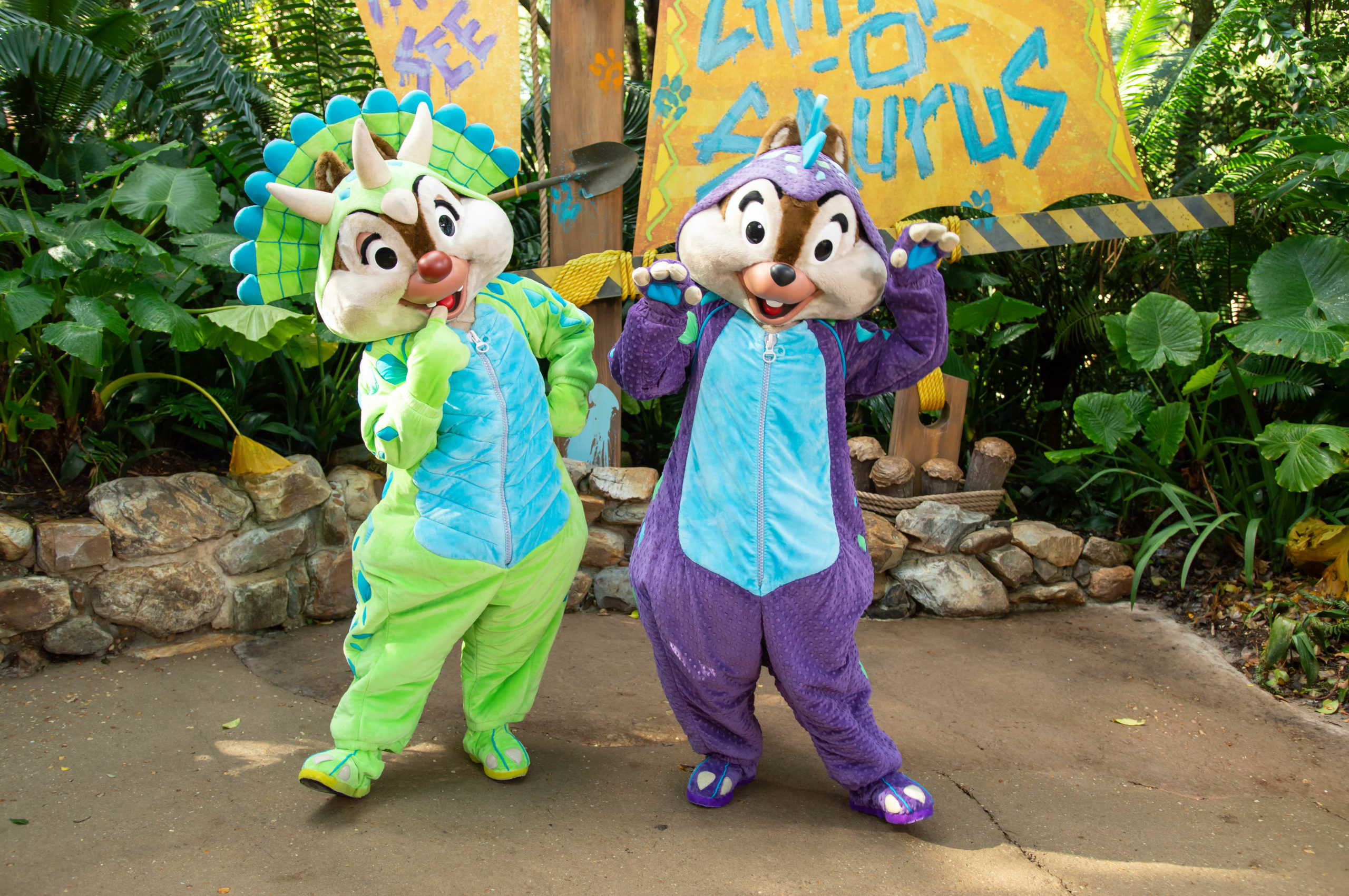 WDW チップとデール 恐竜コス ぬいぐるみ WDW チップ デール 恐竜 ぬいぐるみ 海外 ディズニー チデ