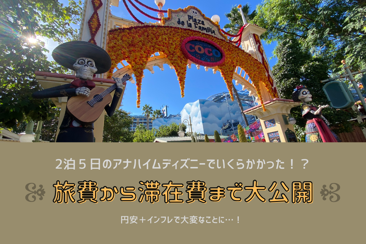 泊5日のアナハイムディズニーで