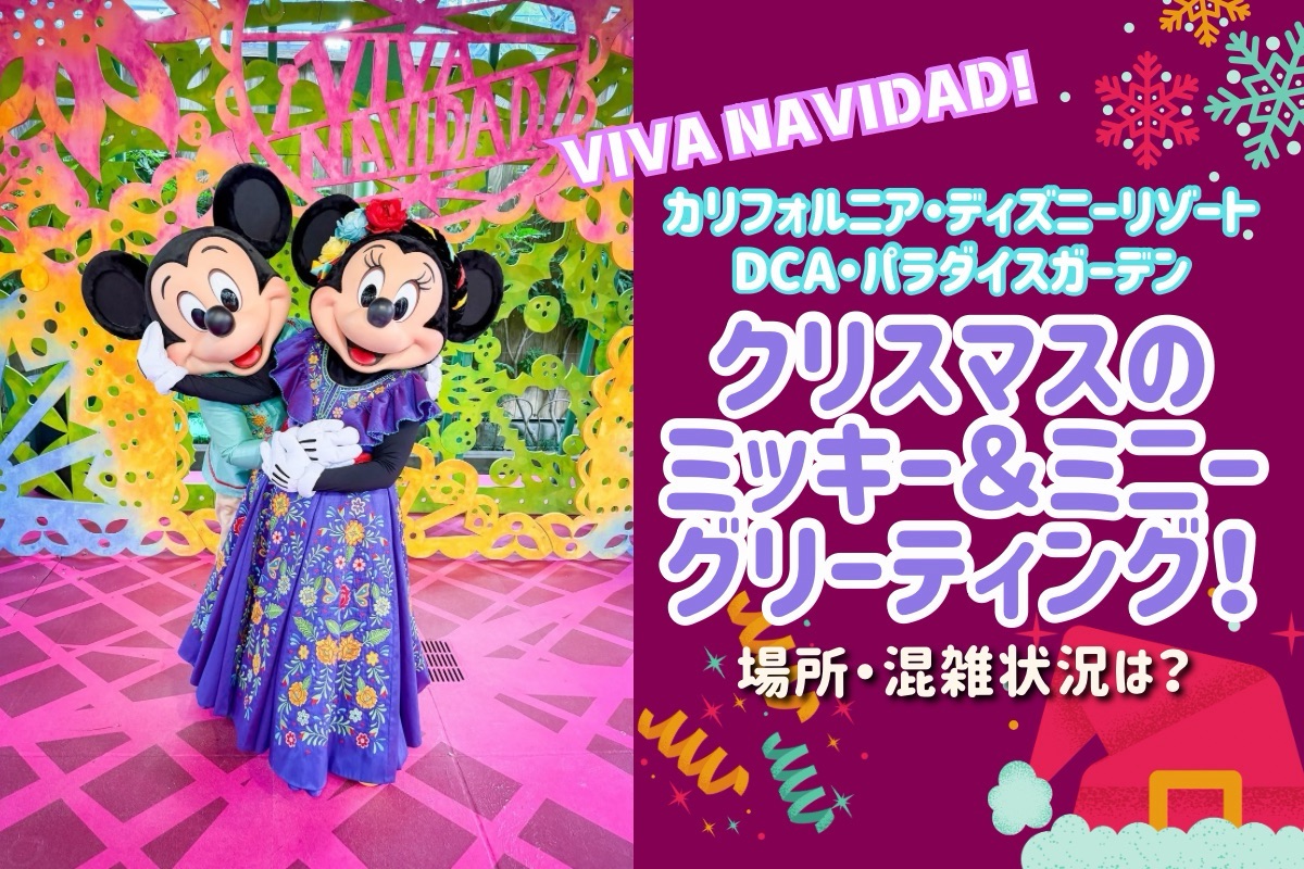 クリスマスDLR】DCAのクリスマス限定ミッキー＆ミニーグリーティング 